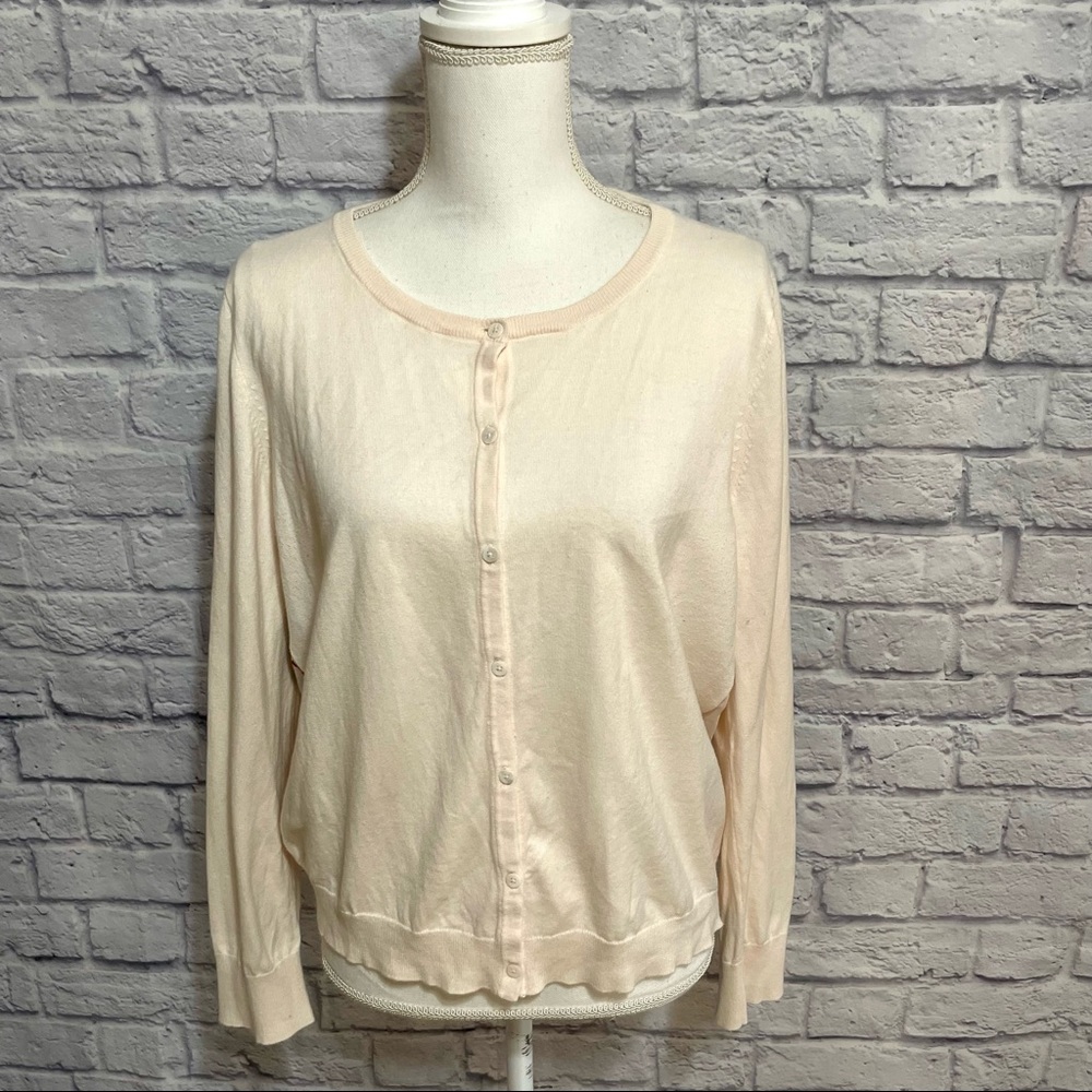 CeCe Cardigan Sheer Floral Print Back Panel